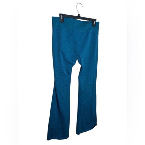 JoyLab Women's Textured Flare Leggings Teal Size XXL Split Hem Athleisure - Picture 4 of 11
